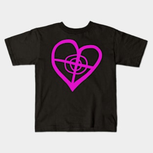 Cardiac bull's-eye Heart as a crosshair Kids T-Shirt